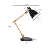 Sarantino Adjustable Metal Table Lamp in Black and Gold LMP-MLM-3523