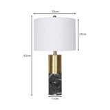 Sarantino Metal and Marble Table Lamp in Black LMP-MLM-4550-BK