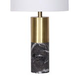 Sarantino Metal and Marble Table Lamp in Black LMP-MLM-4550-BK