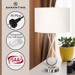 Sarantino Contemporary Table Lamp in Nickel Finish LMP-MLM-4600