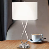 Sarantino Contemporary Table Lamp in Nickel Finish LMP-MLM-4600