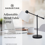 Sarantino Adjustable Metal Table Lamp - Black LMP-MLM-4609