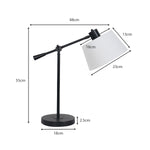 Sarantino Adjustable Metal Table Lamp - Black LMP-MLM-4609