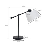 Sarantino Adjustable Metal Table Lamp - Black LMP-MLM-4609