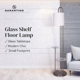 Sarantino Metal Floor Lamp with Glass Shelves LMP-MLM-50274