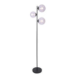 Sarantino 3-Light Black Metal Floor Lamp LMP-MLM-50320-01