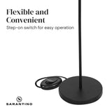 Sarantino 3-Light Black Metal Floor Lamp LMP-MLM-50320-01