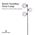 Sarantino 3-Light Black Metal Floor Lamp LMP-MLM-50320-01