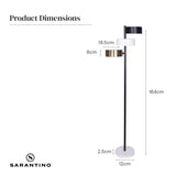 Sarantino Metal Floor Lamp with 3 Swirl Shades LMP-MLM-50523