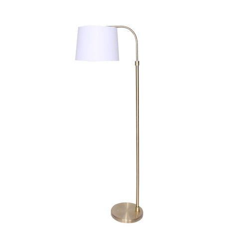 Sarantino Metal Floor Lamp Brass Finish Adjustable Height LMP-MLM-50529