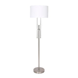 Sarantino Brushed Nickel Height-Adjustable Metal Floor Lamp LMP-MLM-50723