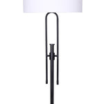 Sarantino Height-Adjustable Metal Floor Lamp Matte Black LMP-MLM-50726