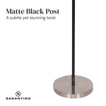 Sarantino 3-Shade Metal Floor Lamp Nickel & Matte Black Finish LMP-MLM-50736