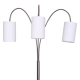 Sarantino 3-Light Metal Arc Floor Lamp - Nickel & Marble Finish LMP-MLM-50750