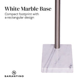 Sarantino 3-Light Metal Arc Floor Lamp - Nickel & Marble Finish LMP-MLM-50750