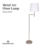 Sarantino Nickel Metal Arc Floor Lamp LMP-MLM-50754-03