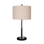 Sarantino Metal Table Lamp with Linen Drum Shade LMP-MLM-50758-02