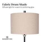 Sarantino Metal Table Lamp with Linen Drum Shade LMP-MLM-50758-02