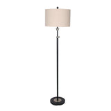 Sarantino Metal Floor Lamp with Cream Drum Shade LMP-MLM-50758-03