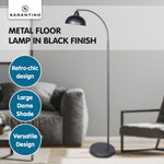 Sarantino Dark Grey Floor Lamp Industrial Chic Adjustable Angle LMP-MLM-641-01