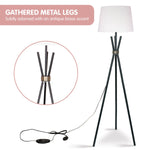 Sarantino Tripod Floor Lamp in Metal and Antique Brass LMP-MLM-682