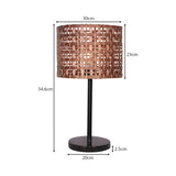 Sarantino Rattan Desk Lamp LMP-MLM-6979