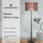 Sarantino Rattan Floor Lamp LMP-MLM-6980