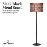 Sarantino Rattan Floor Lamp LMP-MLM-6980