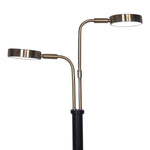 Sarantino LED Metal Table Lamp with 2 Lights Brushed Gold Black Finish LMP-MLM-ML82617-T