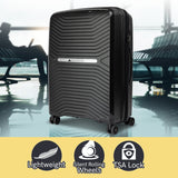 Olympus Astra 24in Lightweight Hard Shell Suitcase - Obsidian Black LUG-901-24-BK