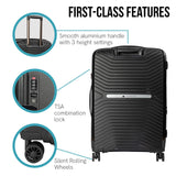 Olympus Astra 24in Lightweight Hard Shell Suitcase - Obsidian Black LUG-901-24-BK