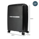 Olympus Astra 24in Lightweight Hard Shell Suitcase - Obsidian Black LUG-901-24-BK