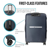 Olympus Astra 24in Lightweight Hard Shell Suitcase - Aegean Blue LUG-901-24-BU