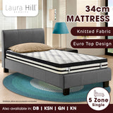 Laura Hill Single Mattress with Euro Top - 34cm MTS-T34-SN