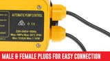 Automatic Water Pump Pressure Controller Switch - Yellow PCS-ECP5-YL