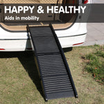 Furtastic 152cm Portable Dog Pet Ramp - Black PTS-EJE-DF-BK