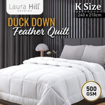 Laura Hill 500GSM Duck Down Feather Quilt Duvet Doona - King QLT-DDF-500-KN