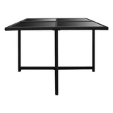 9 Piece PE Rattan Garden Patio Outdoor Dining Set Black RTA-ASA-9PC-BK