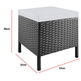 9 Piece PE Rattan Garden Patio Outdoor Dining Set Black RTA-ASA-9PC-BK