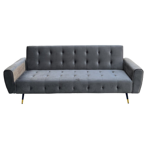 Ava Tufted Velvet Sofa Bed by Sarantino - Dark Grey SOFA-6001-VEL-DGY