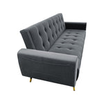 Ava Tufted Velvet Sofa Bed by Sarantino - Dark Grey SOFA-6001-VEL-DGY