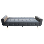 Ava Tufted Velvet Sofa Bed by Sarantino - Dark Grey SOFA-6001-VEL-DGY