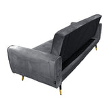 Ava Tufted Velvet Sofa Bed by Sarantino - Dark Grey SOFA-6001-VEL-DGY