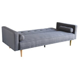 Sarantino 3 Seater Linen Sofa Bed Couch with Pillows - Dark Grey SOFA-6101-LNN-DGR
