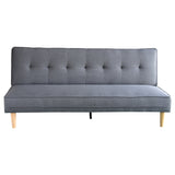 Sarantino 3 Seater Linen Sofa Bed Couch with Pillows - Dark Grey SOFA-6101-LNN-DGR