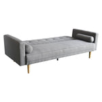 Sarantino 3 Seater Linen Sofa Bed Couch with Pillows - Light Grey SOFA-6101-LNN-LGR