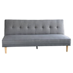 Sarantino 3 Seater Linen Sofa Bed Couch with Pillows - Light Grey SOFA-6101-LNN-LGR