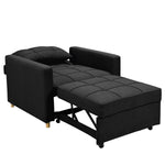 Suri 3-in-1 Convertible Lounge Chair Bed by Sarantino - Black SOFA-YGG-7001-LNN-BLK