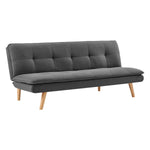 Sarantino 3 Seater Linen Sofa Bed Couch Lounge Futon - Dark Grey SOFA-M2490-LNN-DGY