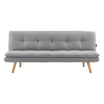 Sarantino 3 Seater Linen Couch Sofa Bed Lounge Futon - Light Grey SOFA-M2490-LNN-LGY